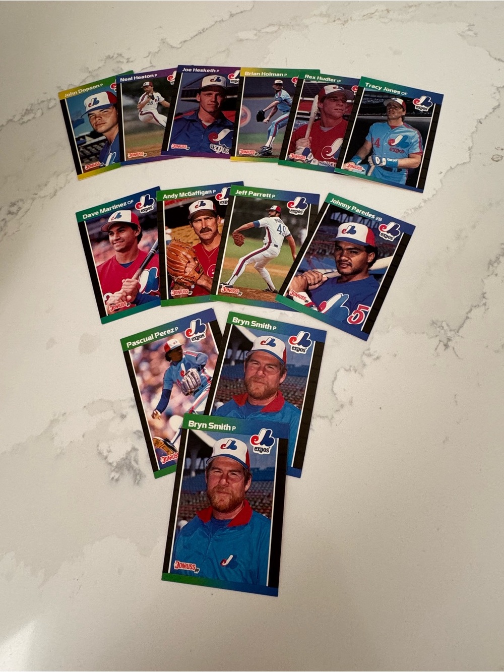 Baseball Trading Cards  Donruss 89 Montreal Expos-    Sold as group of 12